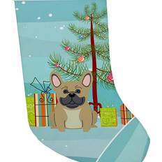 Beige Stockings Caroline's Treasures Merry Christmas Tree French Bulldog Cream Stocking