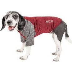 Active Hybreed Dog T Shirt Maroon Grey
