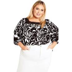 Avenue Tops Avenue Plus Women's Rae Top in Wishful Thinking (Size 16)