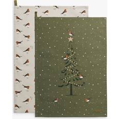 Sophie Allport Robin Kökshandduk Grön, Beige (65x45cm)