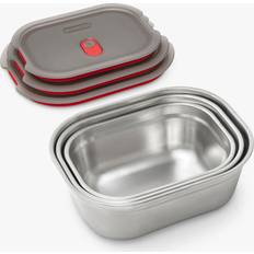 Stainless Steel Rectangular Nesting Lunch Boxes Set of 3