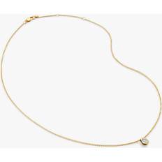 Monica Vinader Transparent Necklaces Monica Vinader Lab Grown Diamond Solitaire Pear Chain Necklace