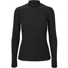 Roll neck blouse Black