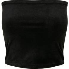 Urban Classics damen top ladies short velvet tube top black