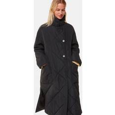 Fabric Coats Whistles Alice Longline Quilted Coat, Black