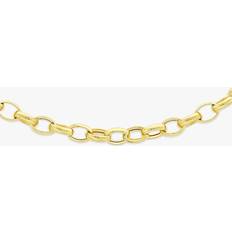 IBB Oval Belcher Chain Necklace 18ct Gold 130 Gold