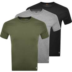 Polo Ralph Lauren Polo Ralph Lauren pack lounge t-shirts with logo in black khaki grey