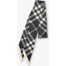 Silk Scarfs Burberry Skinny Check Silk Scarf