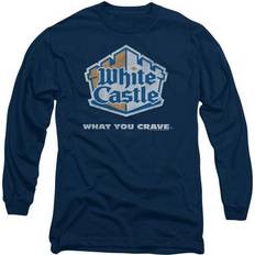 Trevco WHT100-AL-2 White Castle Distressed Logo T-Shirt - Navy
