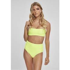 Giallo Top bikini Urban Classics High Waist Bandeau Bikini Gelb Frau