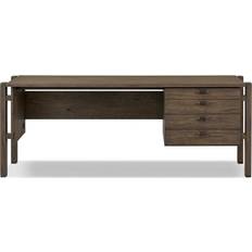 Oak - Rectangle Writing Desks Four Hands Bina Marcela Brown Oak Wood Writing Desk 78.2x26.5"