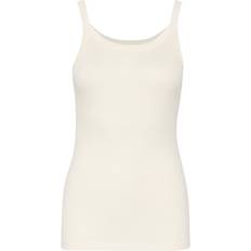 Wool Tank Tops Soaked in Luxury Sleeveless Tops, female, White, Rollneck Tank Top Whisper White