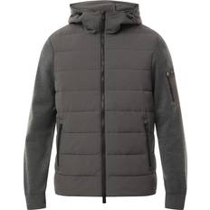 Barbour Men's Stanley Quilted Sweatshirt Hoodie Grey