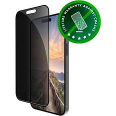 dbramante1928 iPhone 16 Plus Eco-Shield Privacy Skærmbeskyttelse m. Installationsramme Sort Kant