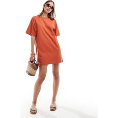 Clothing ASOS DESIGN oversized mini t-shirt dress in rust-Red