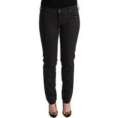 Low Waist Skinny Denim Jeans - Black