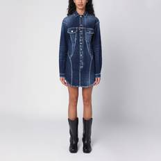 DSquared2 Dresses DSquared2 Washed Denim Bustier Chemisier Dress