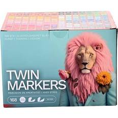 Hobbyartikler Danpen Twinmarkers Black 168pcs