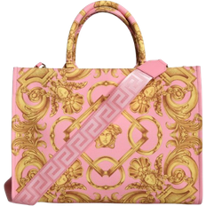 Rosa Totevesker Versace Printed Large Fabric Shopping Tote Bag - Pink