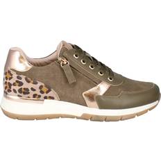 Josef Seibel Trainers Josef Seibel Emilia 01 Suede Leopard Trainers, Olive