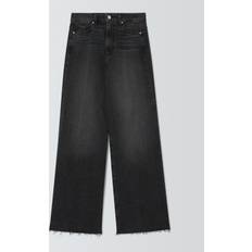 Paige Anessa Wide Leg Jeans, Viper Black Distress