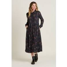 Brakeburn Bella Maxi Shirt Dress, Charcoal/Multi