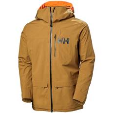 Gold - Skiing Jackets Helly Hansen Men's Ridge Infinity Shell Jacket Brown