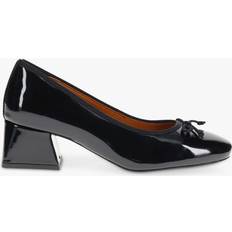 Jones Bootmaker Yosha Patent Leather Flared Heeled Courts, Black