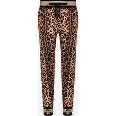 Dolce & Gabbana Herren Hosen Dolce & Gabbana Animalier Joggers Multicolor