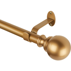 Gold Curtain Accessories Cordelia Adjustable Curtain Rod 48" to 86" - Gold