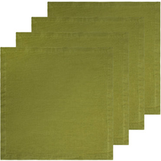 Linen Cloth Napkins Dalissa Linen Square 21.0 H x 21.0 W in Cloth Napkin Green, Beige (53.34x)