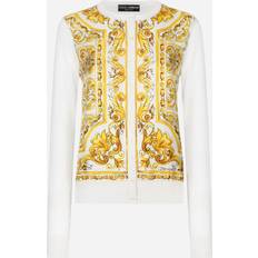 Dolce & Gabbana Vrouw Vesten Dolce & Gabbana Silk Cardigan With Majolica-Print Print