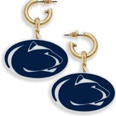 Jewelry Women's Penn State Nittany Lions Resin Logo Drop Hoop Earrings