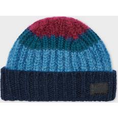 Multicolore Berretti Paul Smith Blue Colourblock Mohair-Blend Beanie One