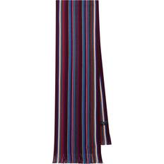 Men - Multicolored Scarfs Paul Smith Multicolor Stripe Wool Scarf RED (OS)