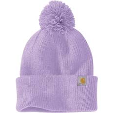 Men - Purple Beanies Carhartt Rib-Knit Pom-Pom Cuffed Beanie Violet Haze