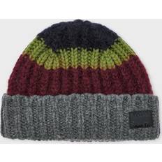 Multicolore Berretti Paul Smith Black Colourblock Mohair-Blend Beanie One