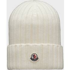 Moncler Wit Mutsen Moncler Wool Beanie - White