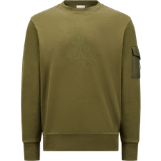 Moncler Herre Sweatere Moncler Bomuld Logo Sweatshirt - Grøn