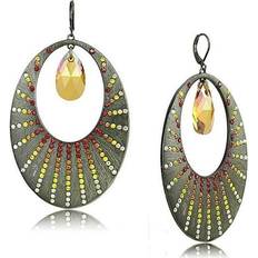 Beige Earrings Alamode Jewelry LO4177 Women Antique Copper Brass Earrings - Champagne