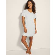 Gray - Women Nightgowns Soma Women's Cotton Short Sleeve Nightgown in Gray