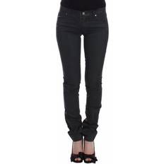 Womens Slim Straight Leg Trousers - Green