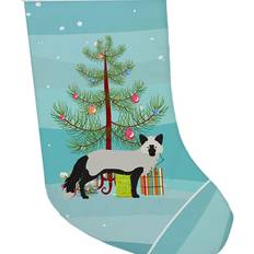 Silver Stockings Caroline's Treasures Silver Fox Christmas BB9238CS Stocking