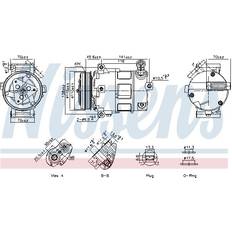 Piezas de vehículo Nissens Compressor Air Conditioning 891152