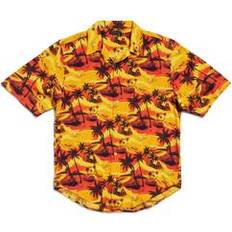 Balenciaga Men Shirts Balenciaga Hawaiian Car Minimal Short Sleeve Shirt Large Fit - Orange