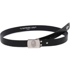 Bape Accessoires Bape Black Neon Camo Narrow Leather Belt BLACK