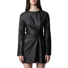 Leather Dresses Zadig & Voltaire Zadig & Voltaire Rixina Cuir Froisse Leather Dress