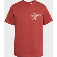 Moncler T-Shirts Moncler Red Printed-Logo T-shirt