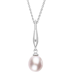 C. W. Sellors Drop Necklace - Silver/Pearl