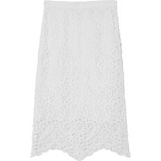 Burberry Skirts Burberry Macrame Floral Lace Applique Cotton Skirt - White